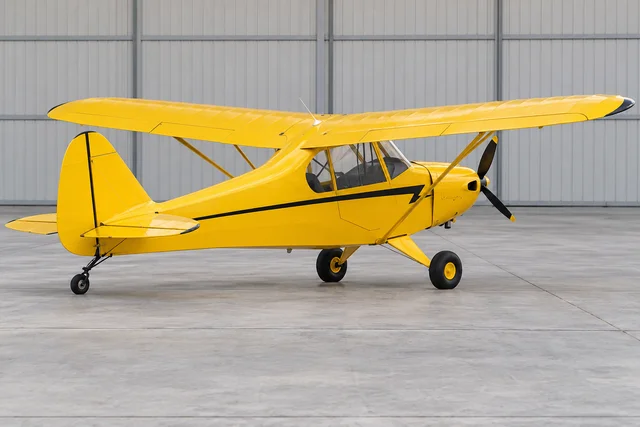 Vehicle reference: yellow propeller airplane